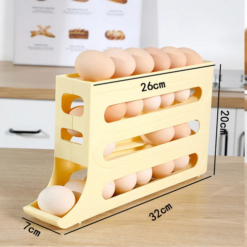 Automatic Scrolling Egg Rack Holder Storage Box Egg Basket Food