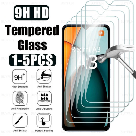 1-5Pcs For Xiaomi Redmi A3 Tempered Glass Case Redmi A3x A1 A1+ A2 A2+