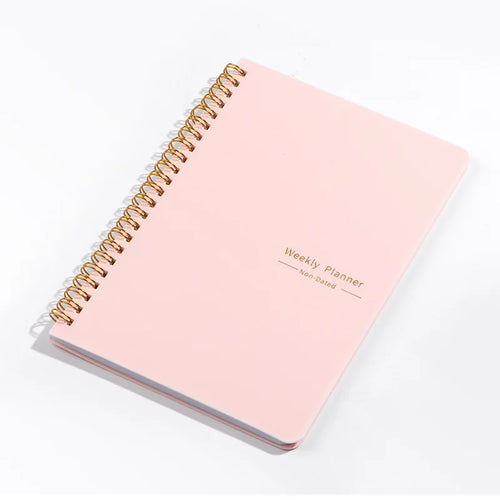 Undated Weekly Planner A5 Weekly Goals Spiral Binding Notebook Planner
