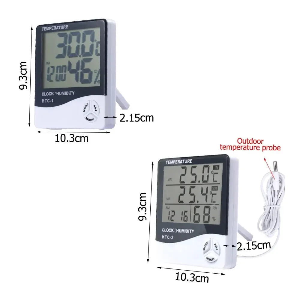 1/2Pcs HTC-1 HTC-2 LCD Electronic Humidity Meter Smart Electric