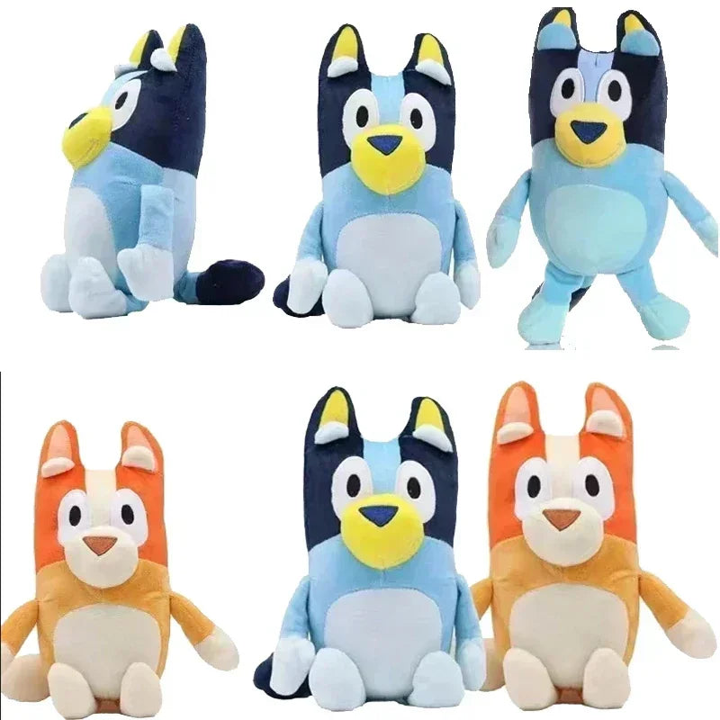17/28cm Bluey & Bingo Family Plush Toys - Cartoon Dog Stuffed Animals,