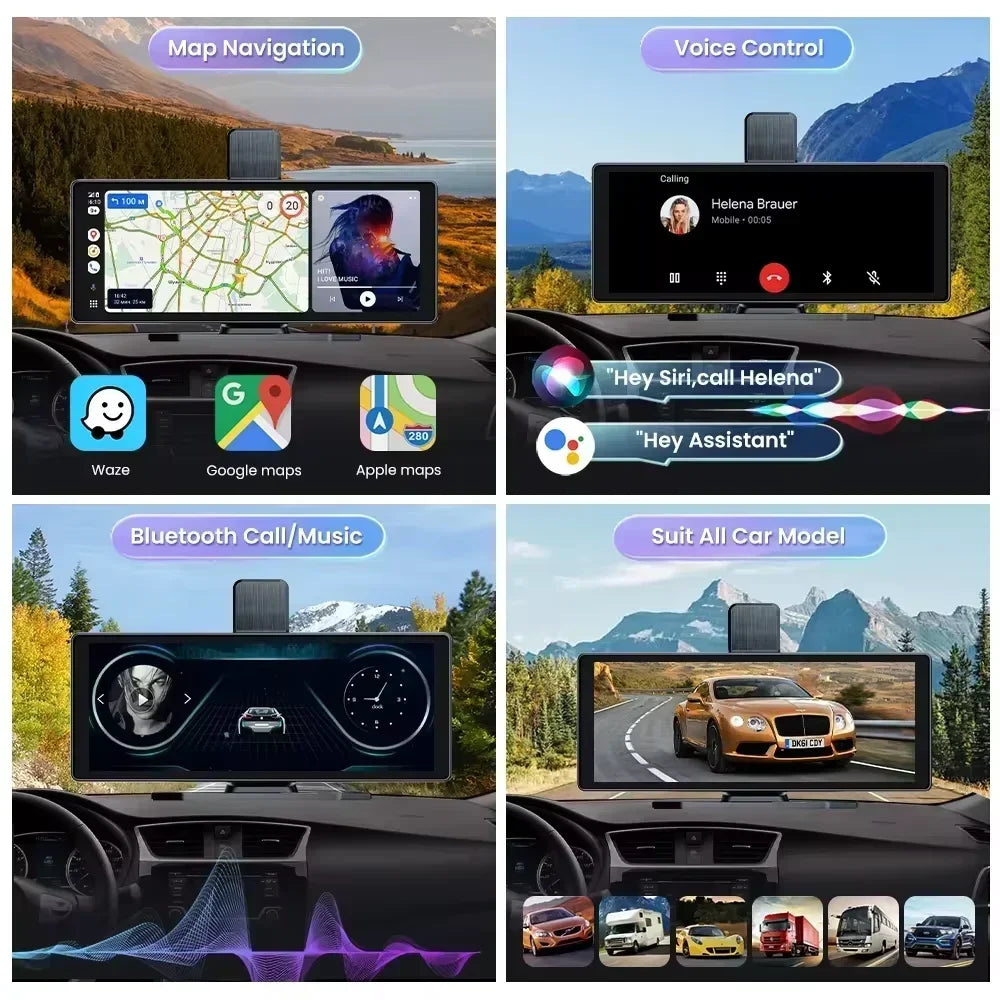 10.26'' Universal Portable Carplay Car Screen Wireless Carplay Screen