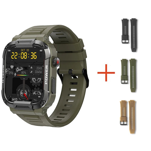 Military Smart Watch Men GPS Tracker Bluetooth Call Fitness Waterproof