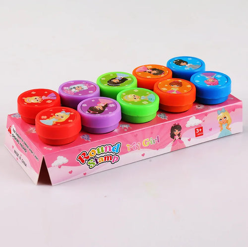 10pcs Assorted Stamps for Kids Self-ink Stamps Children Toy Stamps