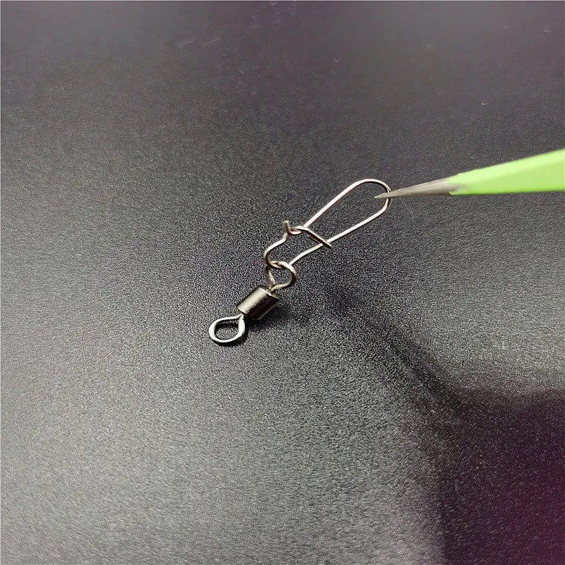 50pcs/lot Fishing Connector 2# 4# 6# 8# 10# Pin Bearing Rolling