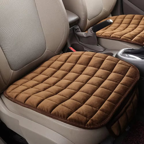 1pc New single piece backless plush car seat cushion for all seasons,