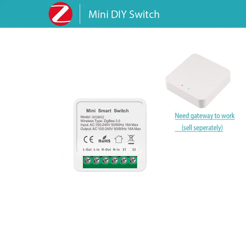 16A Tuya Wifi /Zigbee 3.0 Mini Smart DIY Switch 2 Way Control Smart