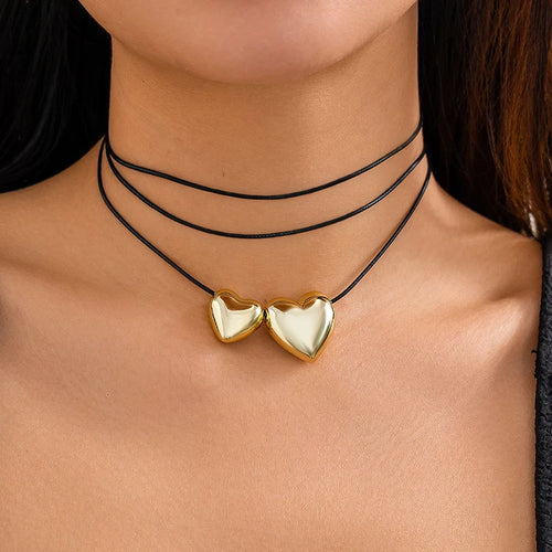 Y2K Trend Wedding Party Jewelry Blue Shell Sheet Choker Necklace For