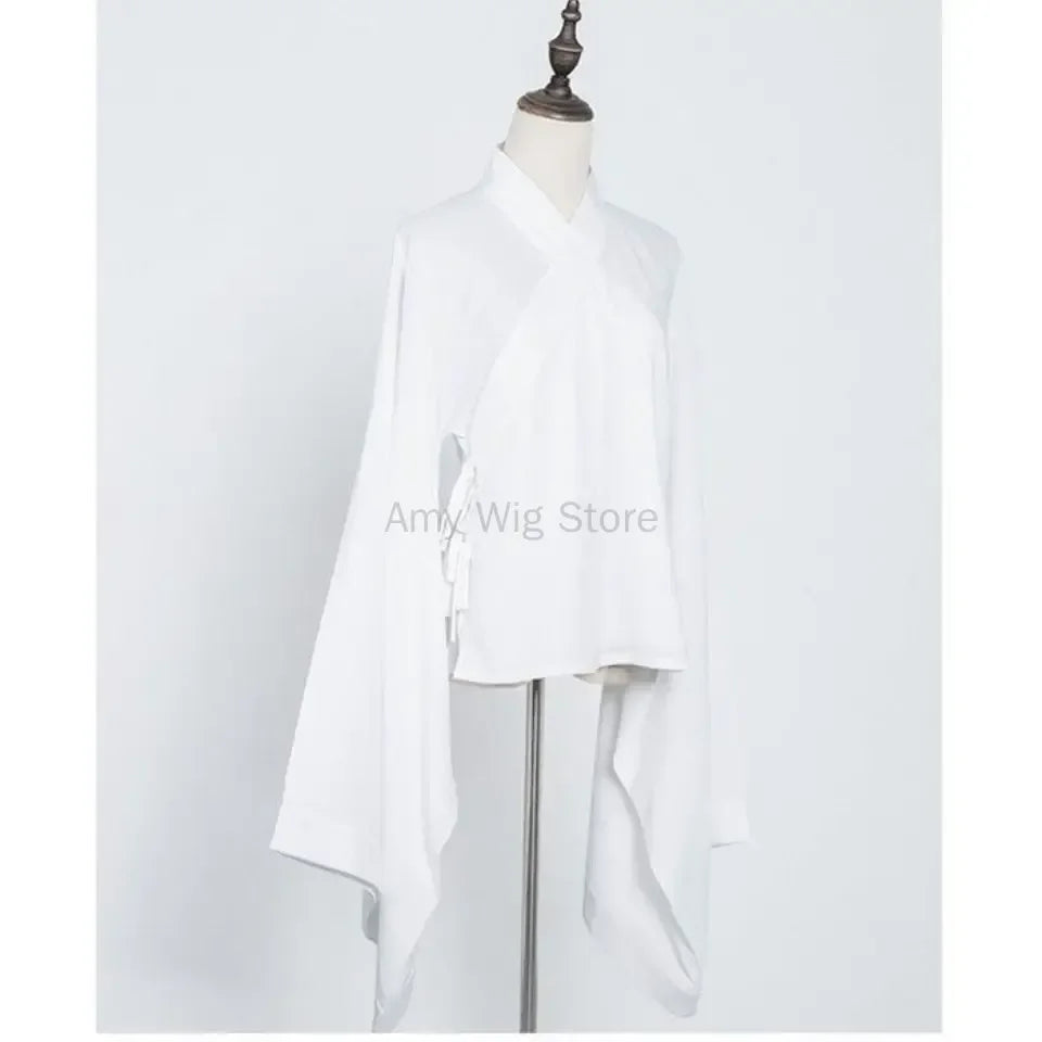 Women's Traditional Chinese Costume Flowy Hanfu Lady Women Men White