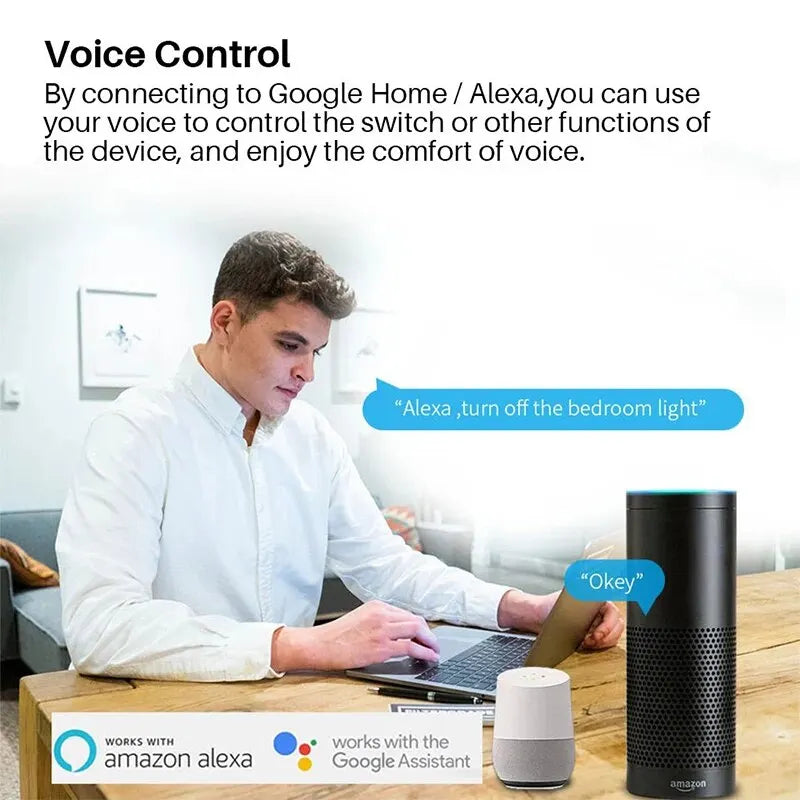 16A Wifi Smart Switch 2 Way Wireless Control DIY Light Switches Smart