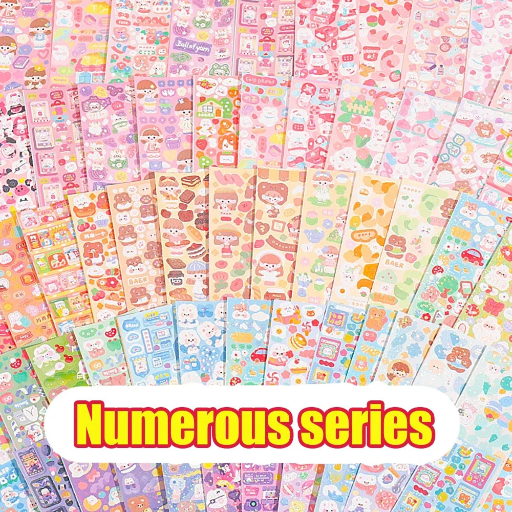 100/200 PCS Cute Stickers Kawaii Cartoon Laser Sticker for Kid Sticker