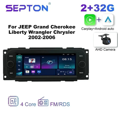 SEPTON Car Radio Stereo for JEEP Grand Cherokee Liberty Wrangler