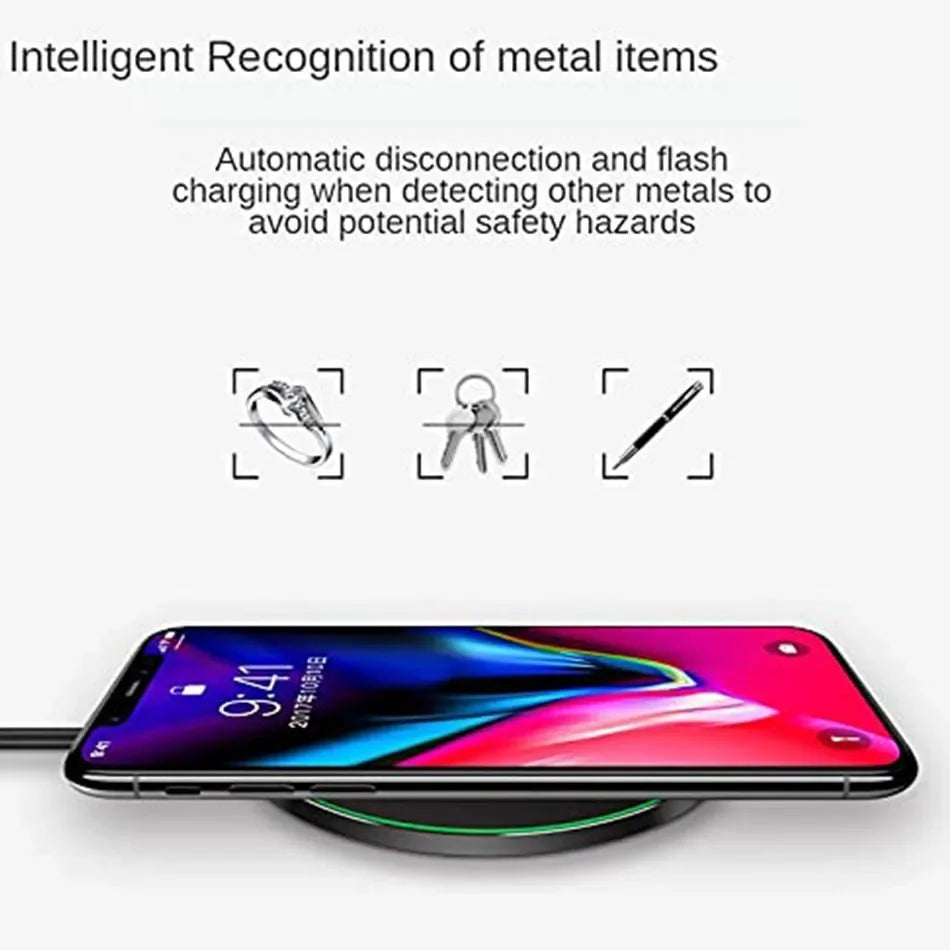 100W Fast Wireless Charger Pad for iPhone 15 14 13 12 11 Pro Max