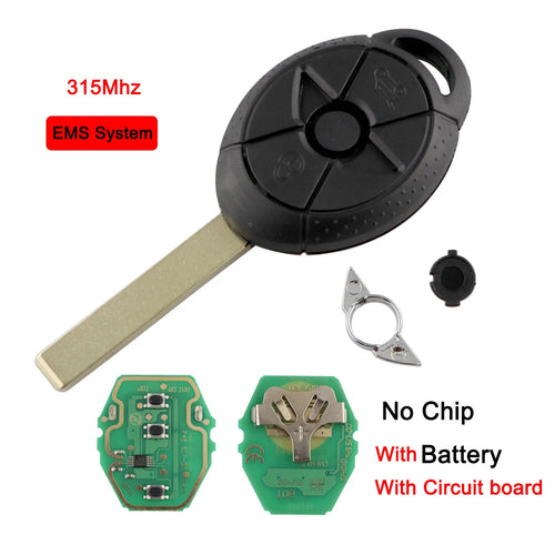 YIQIXIN 3 Button 315/433Mhz Remote Car Key For Old BMW Mini Cooper S