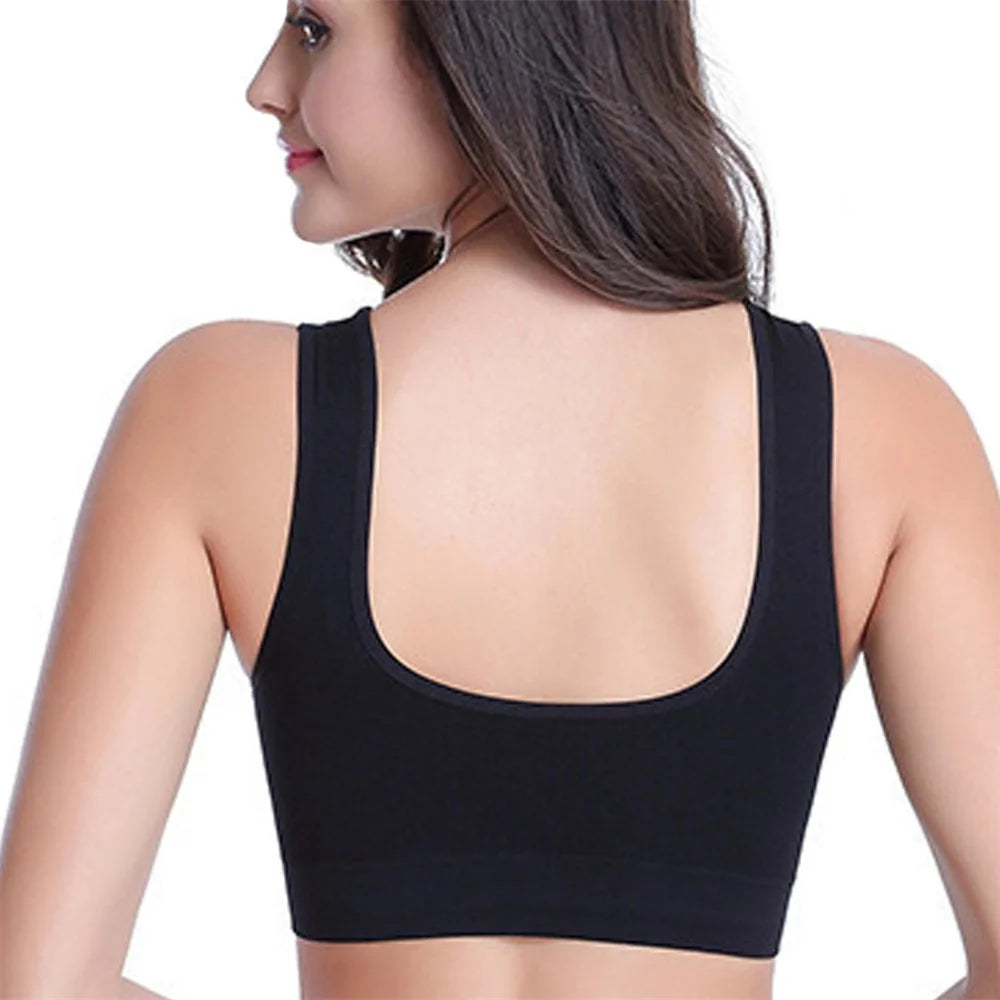 Women'S Seamless Bra For Women Crop Top Black Vertical Stripe