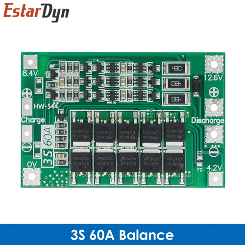2S 3S 4S 5S Li-ion Lithium Battery 18650 Charger BMS 20A 25A 30A 40A