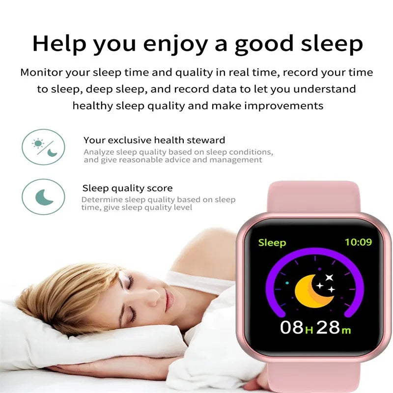 Y68 Smart Watch For Ios Android Women's Men's Children's Smartband