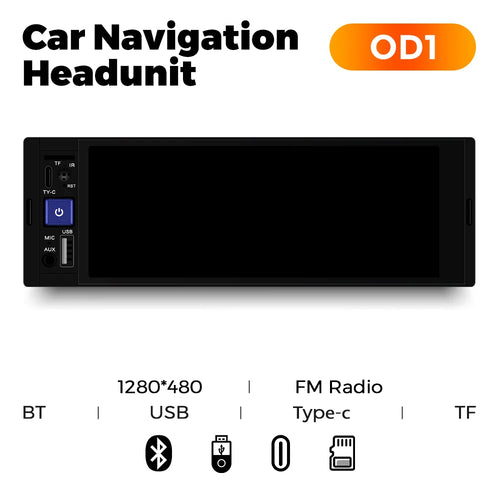 1DIN 6.86-inch Wireless CarPlay Auto HD touch screen multimedia player
