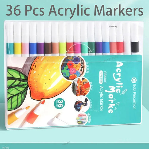 12-80 Colors Acrylic Paint Art Marker Pen DIY Hand Drawn Painting