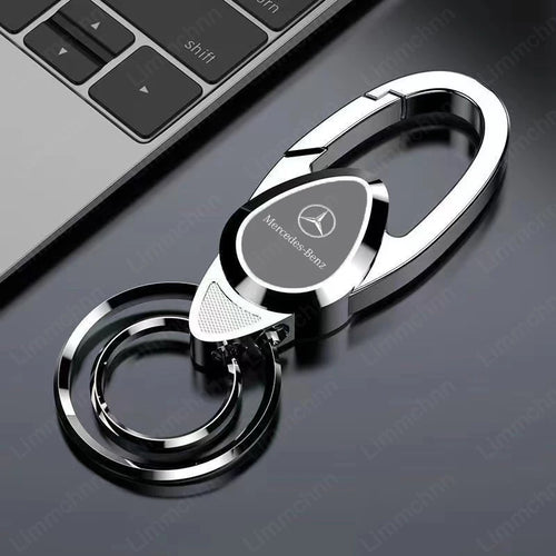 Metal Leather Key Ring Key Chain For Mercedes Benz W203 W204 W205 W210