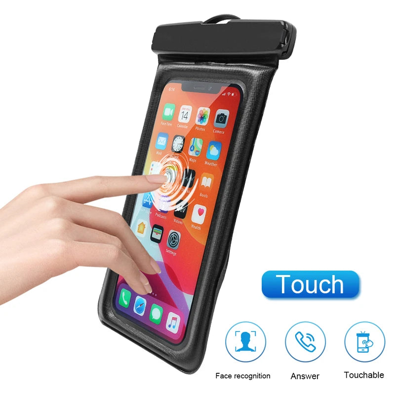 Floating Airbag Waterproof Swim Bag Phone Case For iPhone 11 12 13