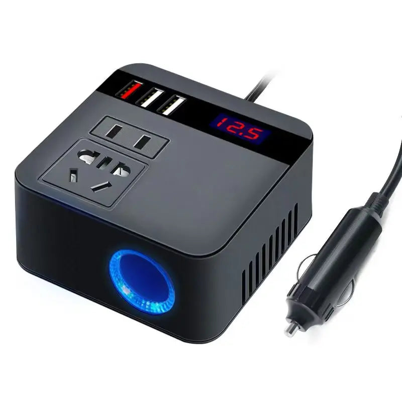 Car Inverter DC12V/24V to DC110V/220V 150W Peak LED Display Sockets