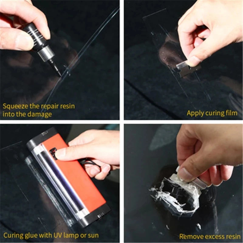 DIY Car Windshield Cracked Repair Tool Upgrade Auto Glass Nano Repair