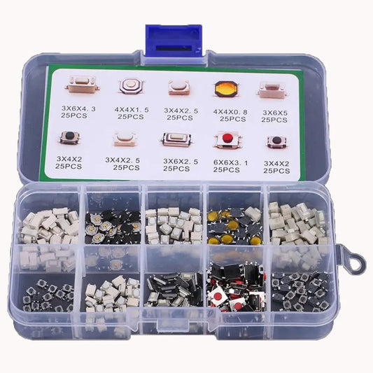 100/200/250pcs 10 Types Durable Car Remote Control Tablet Actile Push