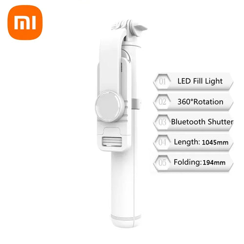 Xiaomi 1045mm Selfie Stick With Wireless Bluetooth Led Fill Light