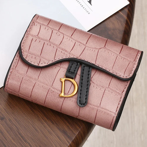 Women's Wallet Short 2023 New Korean Style D Letter Buckle Coins