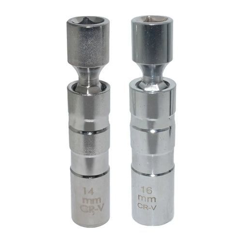 2pcs Spark Plug Socket Wrench Adapter 14mm16mm Universal Joint With