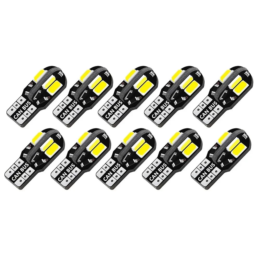 10/20PCS W5W T10 LED Bulbs Canbus 5730 8SMD 12V 6000K 194 168 LED Car