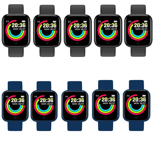 10Pcs D20 Smart Watch for Men Women Smartwatch Y68 Fitness Tracker