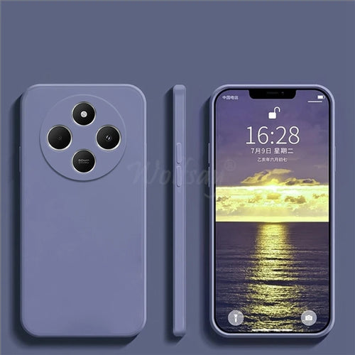 For Xiaomi Redmi 14C Case Liquid Silicone Plain Rubber TPU Protector