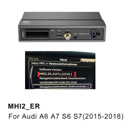 Sinairyu Wireless Apple CarPlay for Audi A1 A3 A4 A5 A6 A7 A8 Q2 Q3 Q5