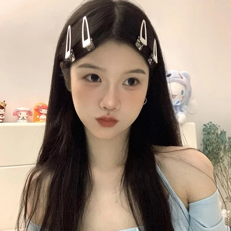 24Pcs Silver Y2k Hair Clips for Women Elegant Metal Duckbill Clip