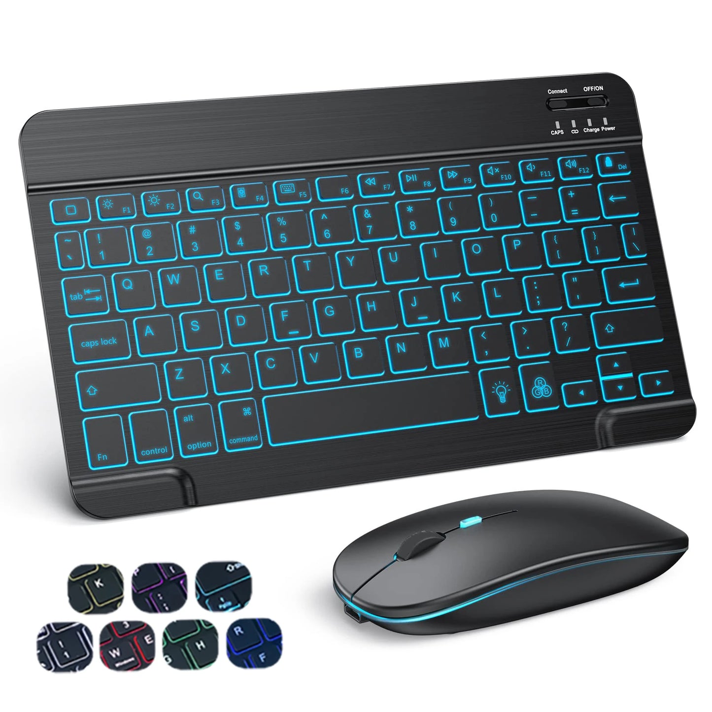 10 inch Backlit For iPad Keyboard and Mouse Backlight Bluetooth