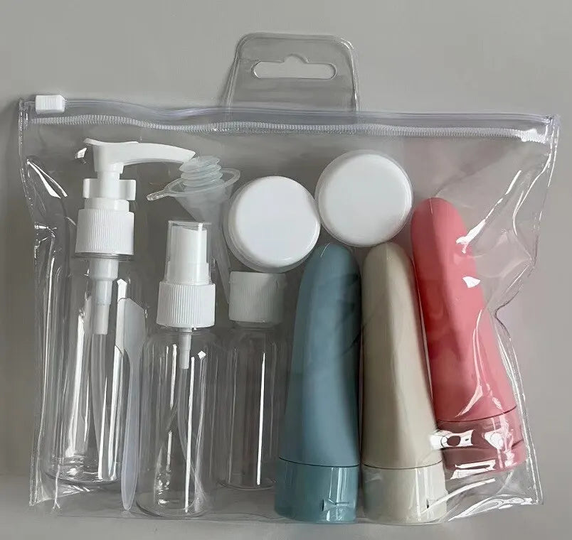 11pcs Travel Bottles Set With Storage Bag Travel Size Empty Liquid