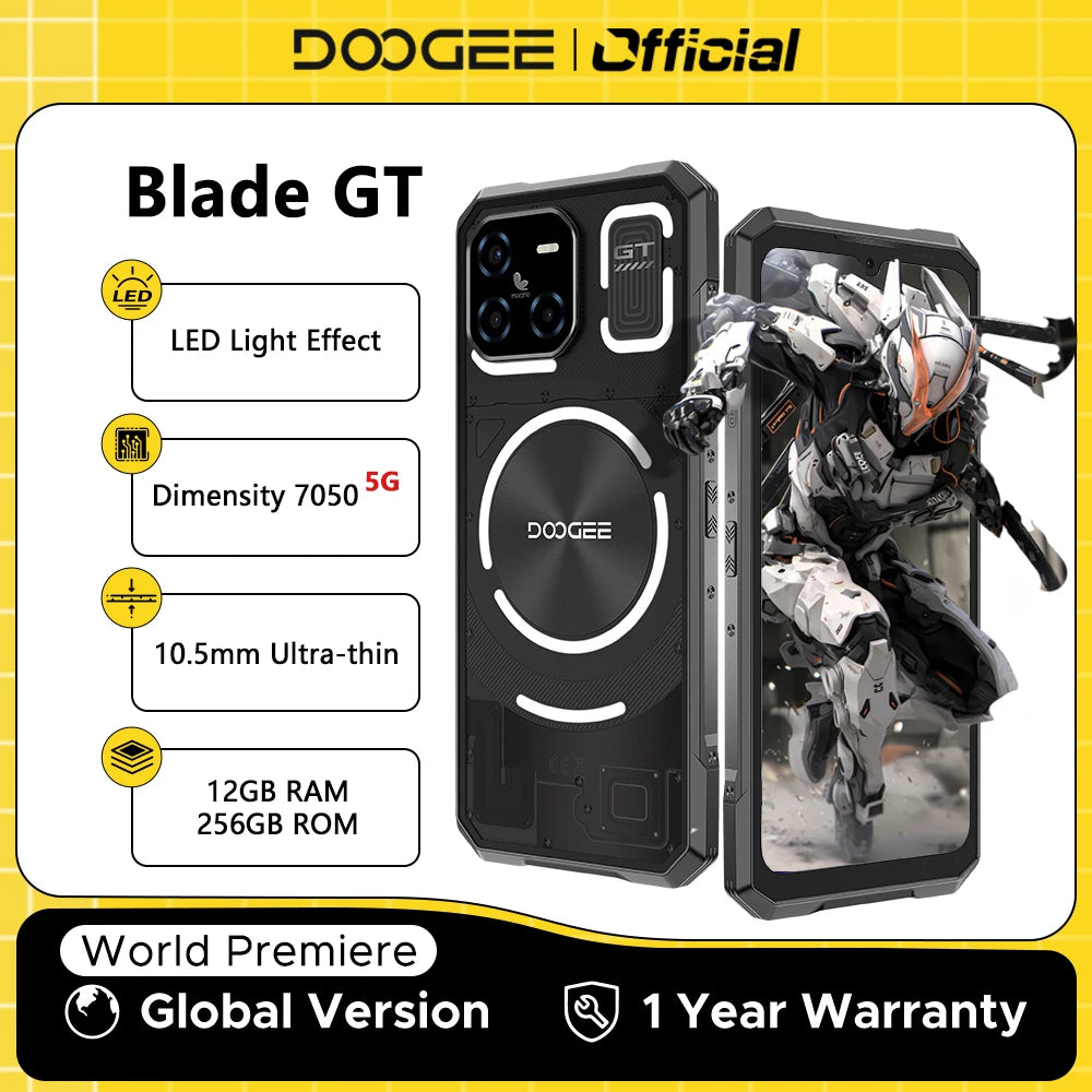 World Premiere DOOGEE Blade GT Rugged Phone 6.72'' FHD+ 120Hz LED