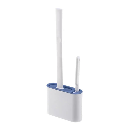 Wall Hanging Toilet Cleaning WC Brush Holder Long Handled Silicone