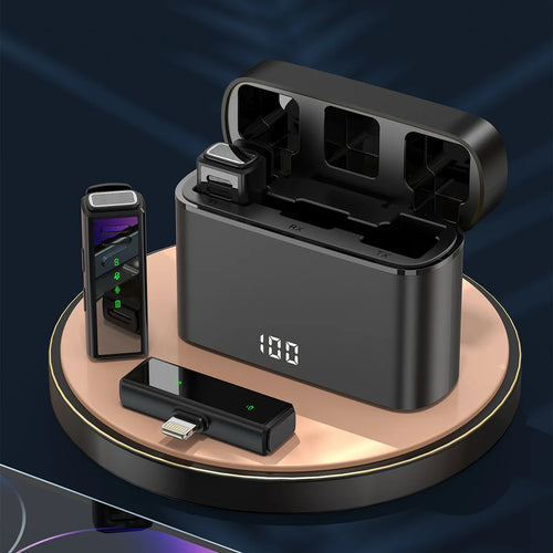 LEETA Wireless Lavalier Microphone Mini Portable Noise Reduction Audio