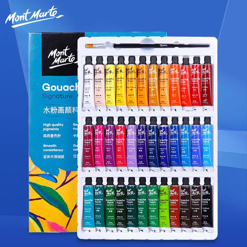 12/24/36 Colors Gouache Paint Set 6ml Tubes - Rich Vivid Colors for