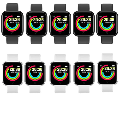 10Pcs D20 Smart Watch for Men Women Smartwatch Y68 Fitness Tracker