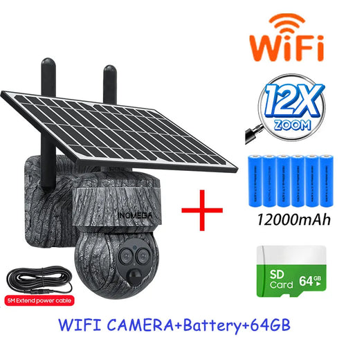 INQMEGA 8MP 4G SIM Card / WIFI Solar Camera Outdoor Security