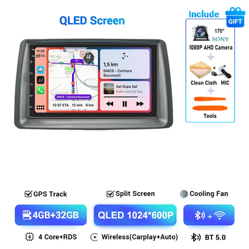 7" Android 14 Carplay Auto Car Radio Multimedia For Fiat Panda 2003