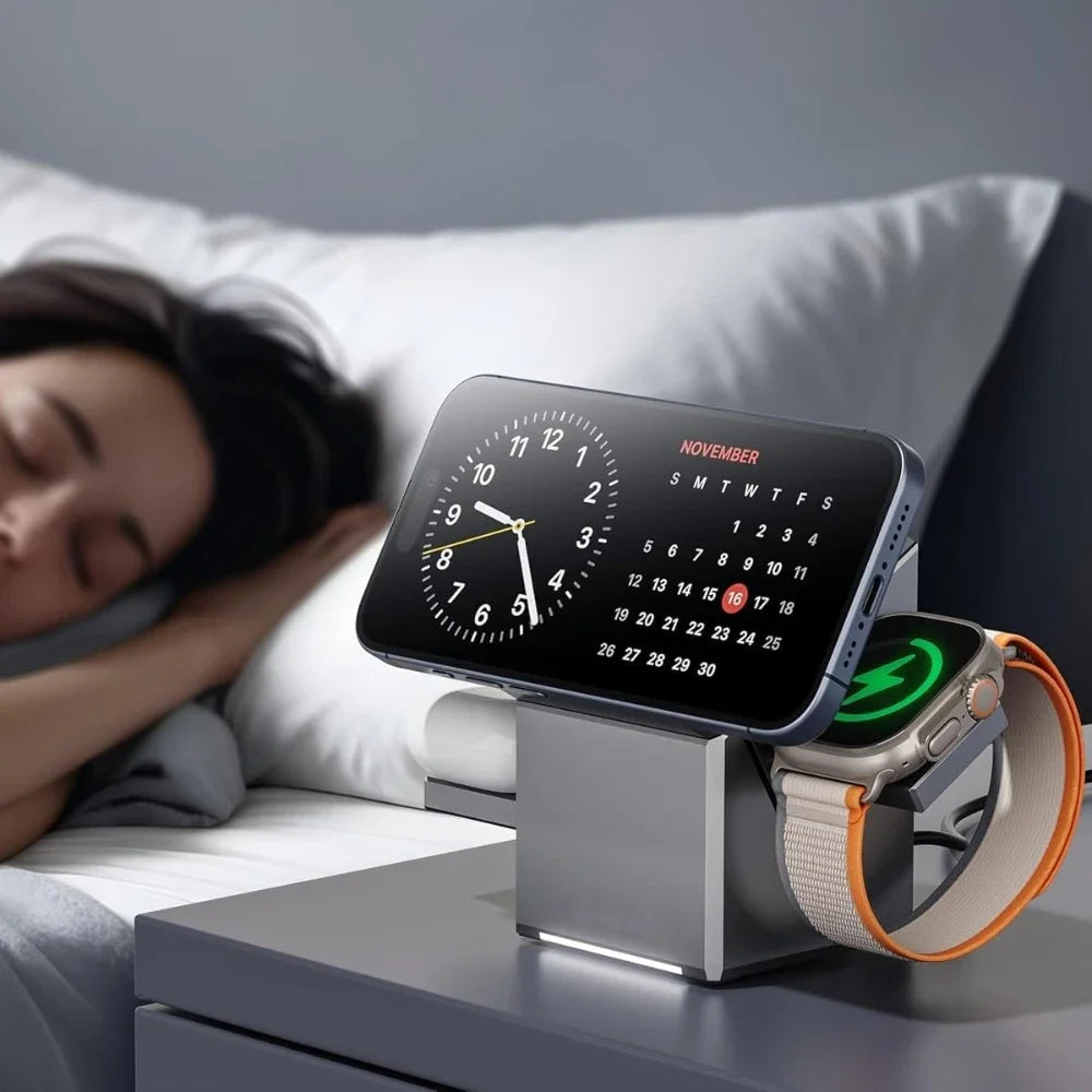 15W Qi2 3 In 1 Magsafe Magnetic Autorotation Quick Wireless Charger