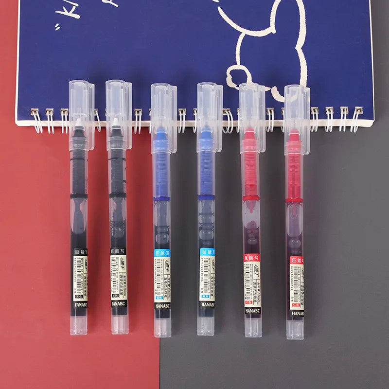 10-Pack of High-Capacity Direct Liquid Rollerball Pens, Suitable for