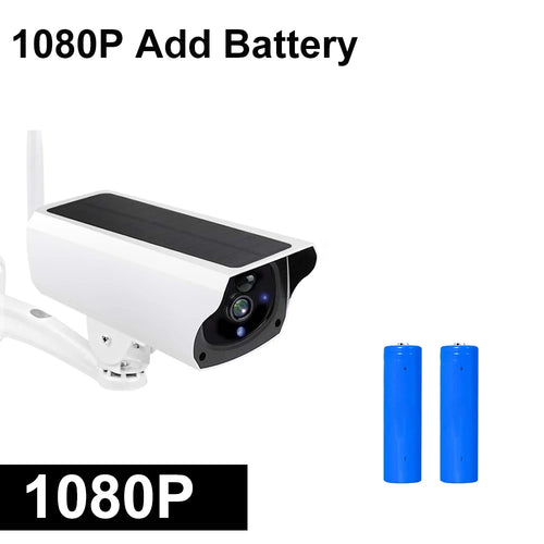 1080P IP Bullet Camera WiFi Outdoor Battery Solar Panel CCTV Wireless