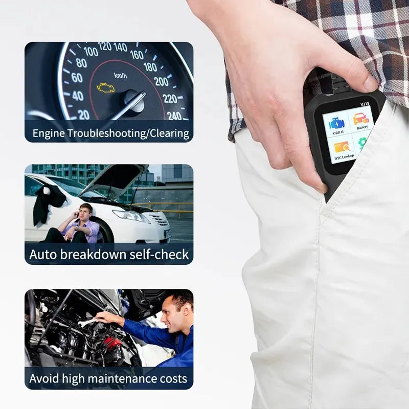 1 PC V318 Automobile Fault Diagnosis Instrument Engine Tester Scanner