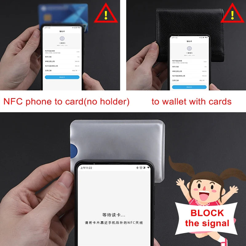 10pcs Anti-Scan Card Sleeve Anti-magnetic Anti-theft Anti RFID/NFC